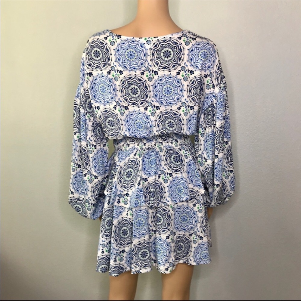 Smocked tiered long sleeve dress - Picture 5 of 5